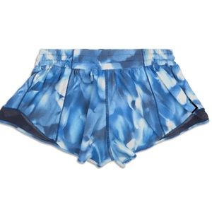 Blue and white lululemon shorts